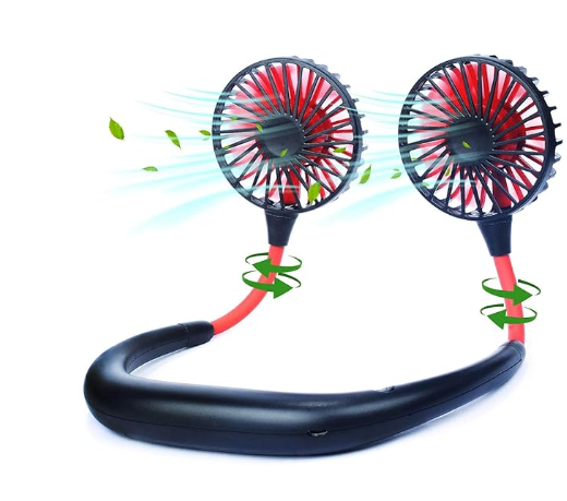 Koonie Portable Mini Neck Fan - Rechargeable Hand Neck Fan with 3 Adjustable Speeds image 1