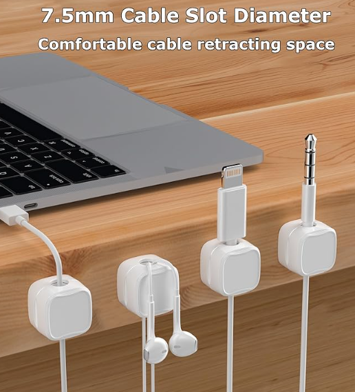 Magnetic Cable Clips, Adjustable Cord image 2