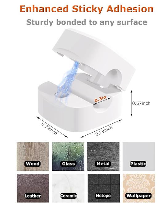 Magnetic Cable Clips, Adjustable Cord image 3