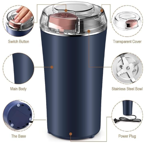 Coffee Grinder Electric, Mini Grinder, Coffee Beans Grinder image 3