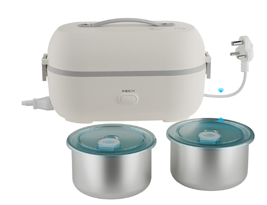 Xech Electric Lunch Box for Office 300W | Heats Food in 2 Mins Cooks in 20 Mins image 1