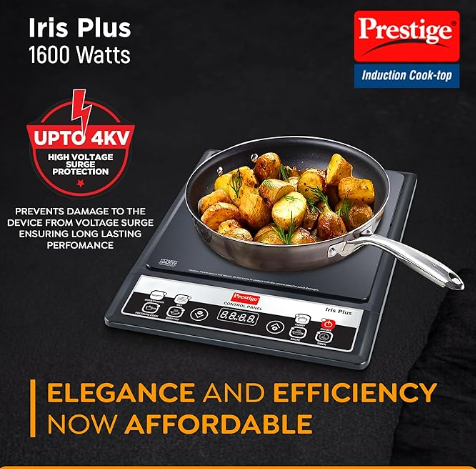 Prestige Iris Plus 1600 Watts Induction Cooktop | 4KV Surge Protection  image 2