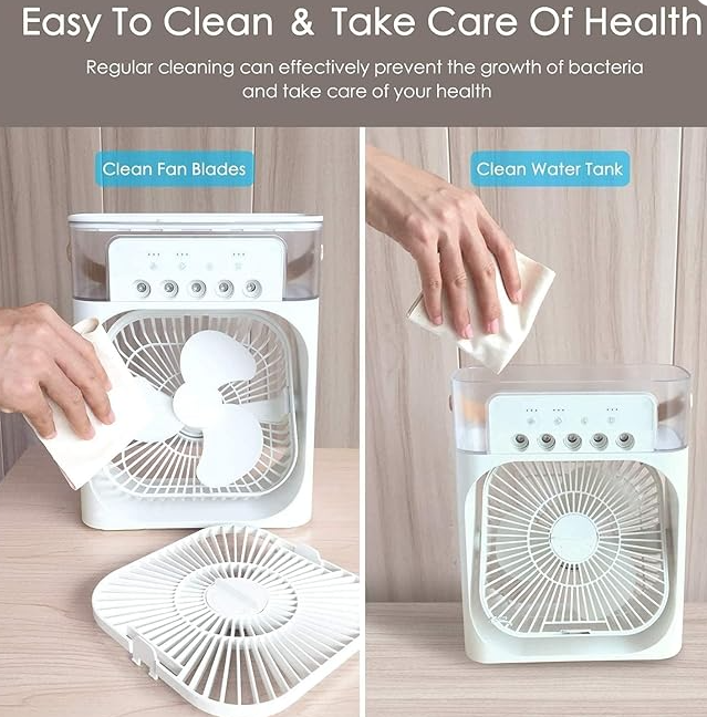 Portable Air Cooler Fan with Water Tank & USB Power image 2