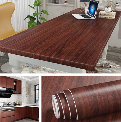 ELTON DIY Wall Paper/Wall Sticker Self Adhesive Wooden Highlighter Elegant Living Room Bed image 3