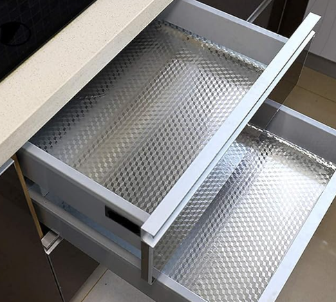 Kitchen Backsplash Wallpaper Oil Water Proof Heat Resistant Stainless Steel image 2