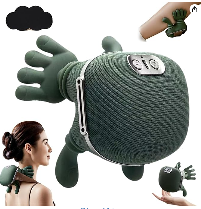 Bionic Heated Massager, Wireless Portable Shiatsu Neck and Back Massager, Electric Deep Tissue