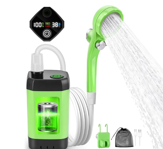 Portable Shower for Camping with LCD Temperature Display