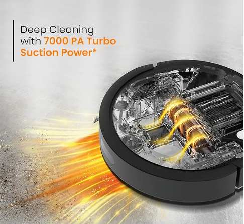 Eureka Forbes SmartClean with Auto Bin Turbo, 7000Pa HyperSuction Robotic Vacuum Cleaner image 4