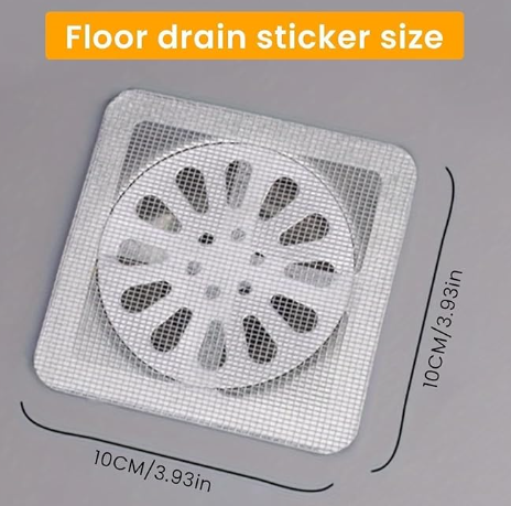 Pack of 20 Disposable Shower Drain Cover Hair Catcher Shower Drain Mesh Stickers, Bathroom, Bathtub Drain Kitchen Floor Sink Strainer Filter image 3