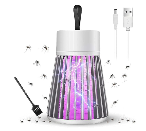 Mosquito Killer Machine, Electric Bug Zapper USB Powered LED Mosquito Lamp for Home, UV Light Insect Killer Indoor/Outdoor, Chemical-Free Mosquito Trap with Night Lamp