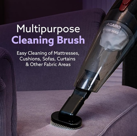AGARO Regal 800 Watts Handheld Vacuum Cleaner, for Home Use, Dry Vacuuming, 6.5 kPa Suction Power, Lightweight, Lightweight & Durable Body, Small/Mini Size (Black) image 4