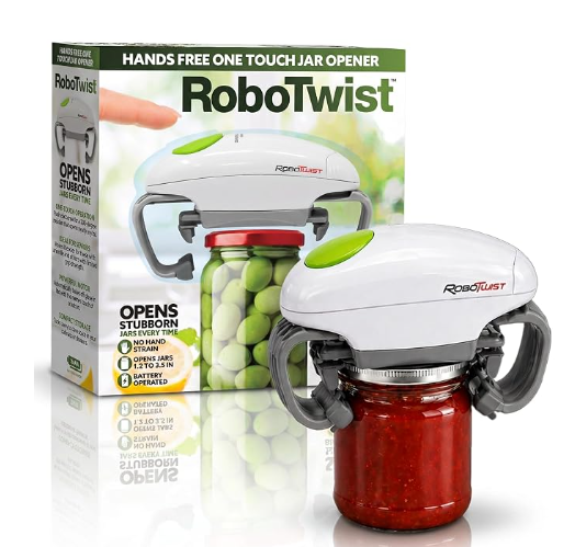 Robotwist Deluxe 7321 Automatic Jar Opener As Seen, Higher Torque for Improved Jar Opening Performance On TV