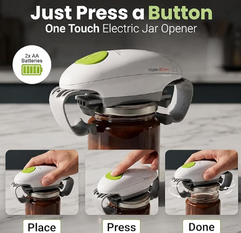 Robotwist Deluxe 7321 Automatic Jar Opener As Seen, Higher Torque for Improved Jar Opening Performance On TV image 3
